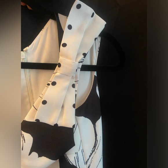 NWT | Talbots Black and White Floral Mini Dress - Picture 6 of 6